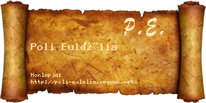 Poli Eulália névjegykártya